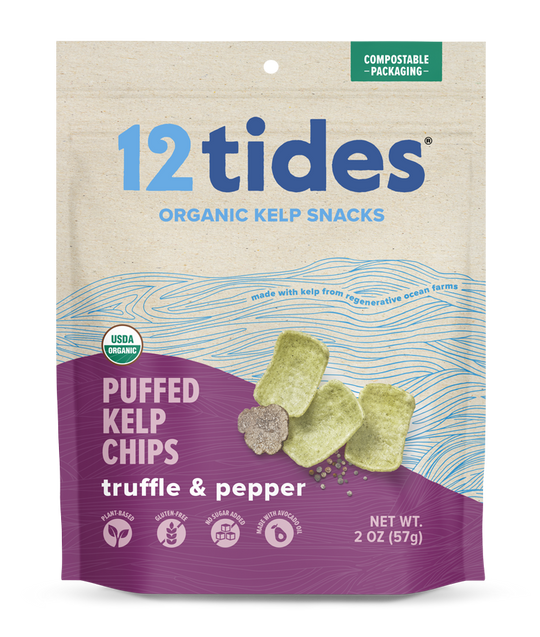 12 Tides Kelp Chips Og2 Truffle & Pepper 2 OZ