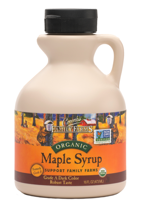 Coombs Family Farms  Organic Grade A Dark Maple Syrup  16 Oz