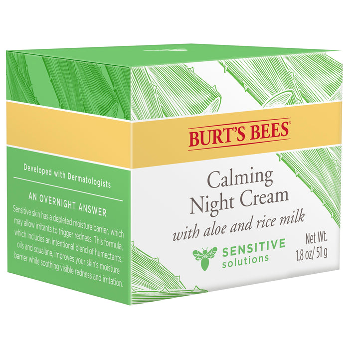 Burt'S Bees Sensitive Solutions Calming Night Cream 1 Each 1.8 Oz