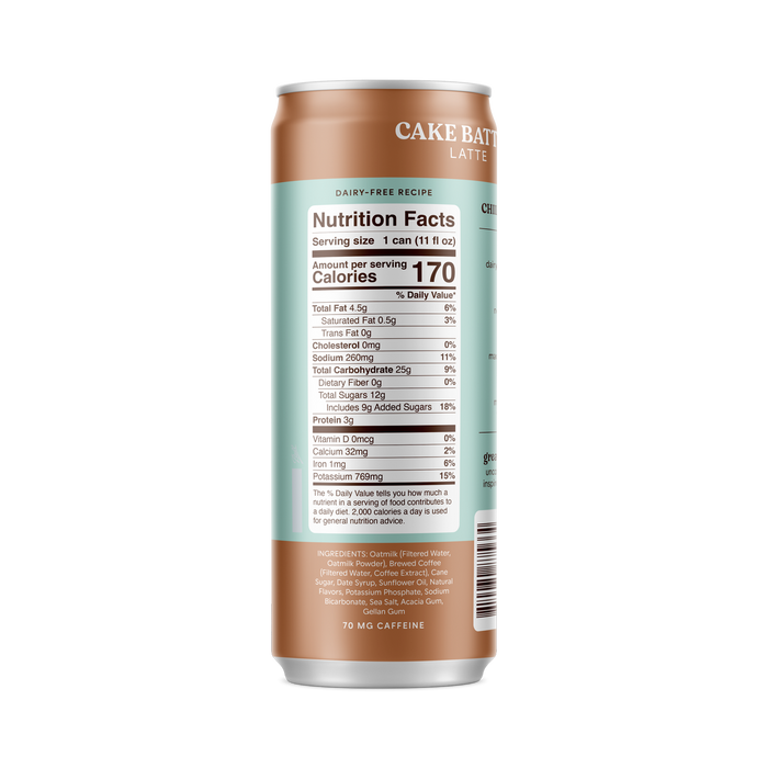 Chamberlain Coffee Oatmilk Cake Batter Latte 11oz Can