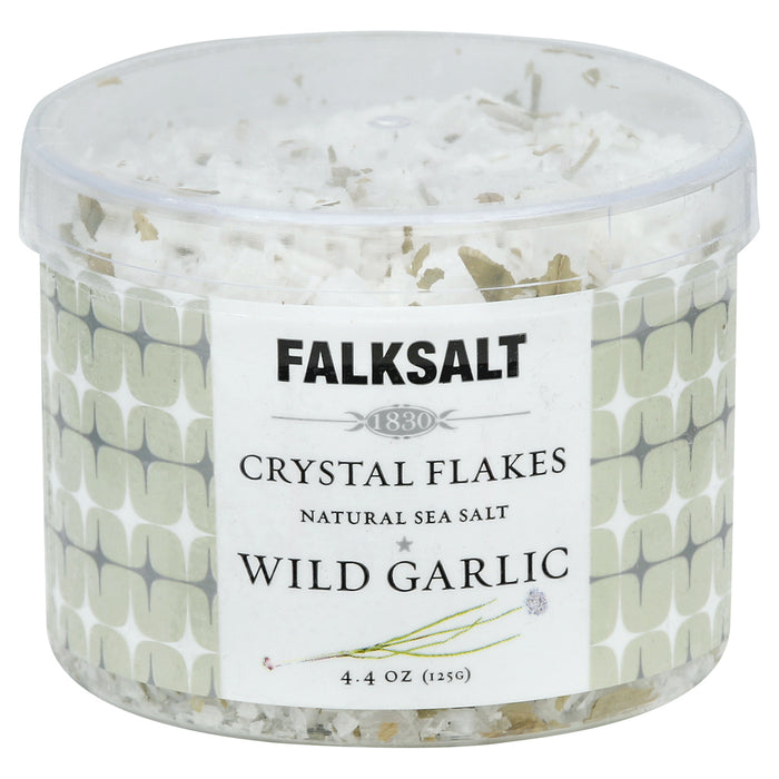 Falksalt  Wild Garlic Natural Sea Salt Flakes  4.4 Oz