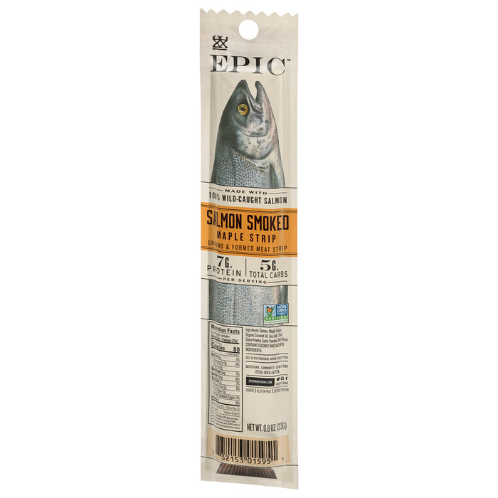 Epic International  Salmon Strip Smoked Maple Salmon Fillet   .8 Oz