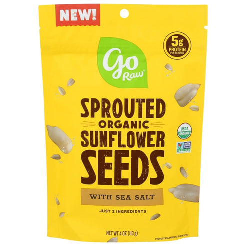 Go Raw Organic Sprouted Sunflower Seeds With Sea Salt 4 oz