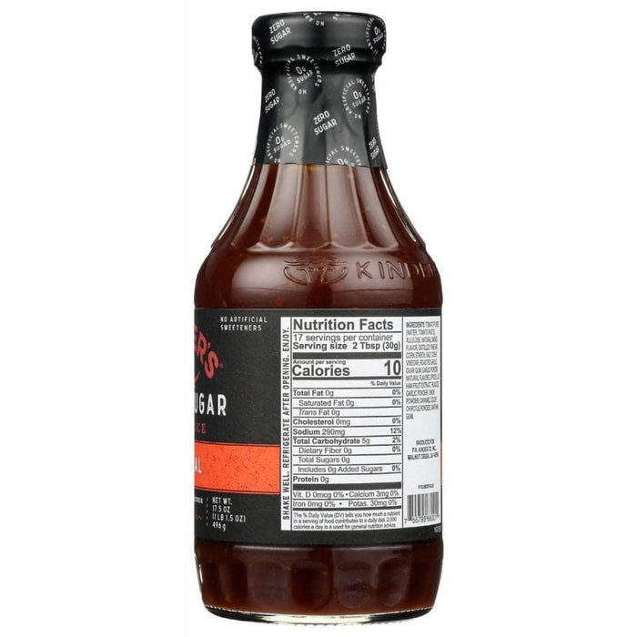 Kinder`s Bbq Sauce Original Zero Sugar 17.5 oz