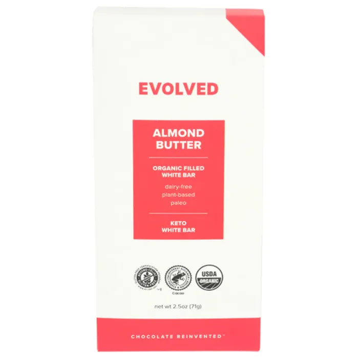 Evolved Organic Almond Butter Filled Chocolate Bar 2.5 oz