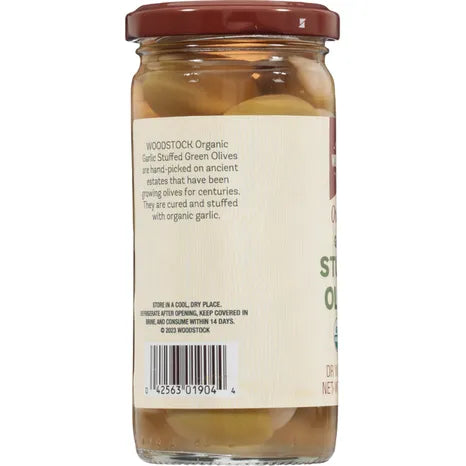 Woodstock Olives Organic Garlic Stuffed 8.5 oz