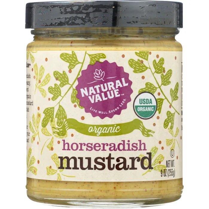 Natural Value Organic Horseradish Mustard 9 oz