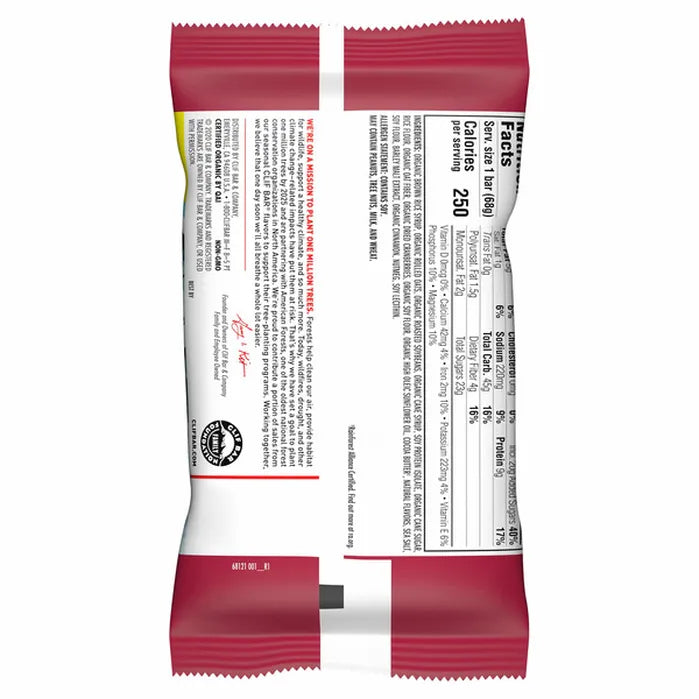 Clif Bar  Energy Bar White Chocolate Cranberry   2.4 Oz