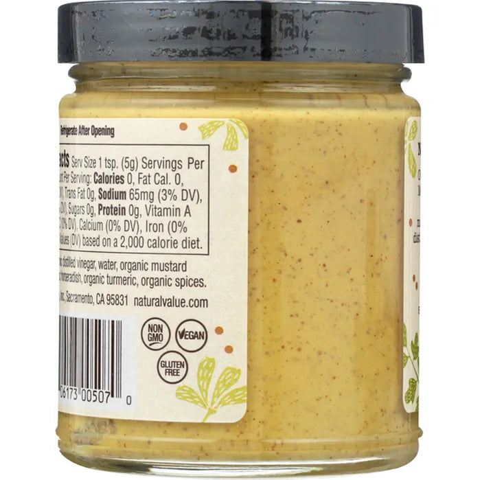 Natural Value Organic Horseradish Mustard 9 oz