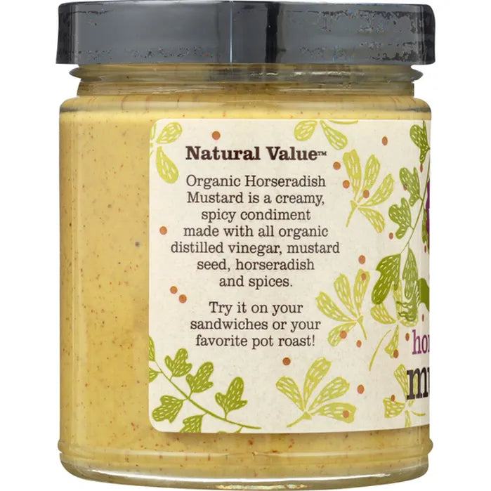 Natural Value Organic Horseradish Mustard 9 oz