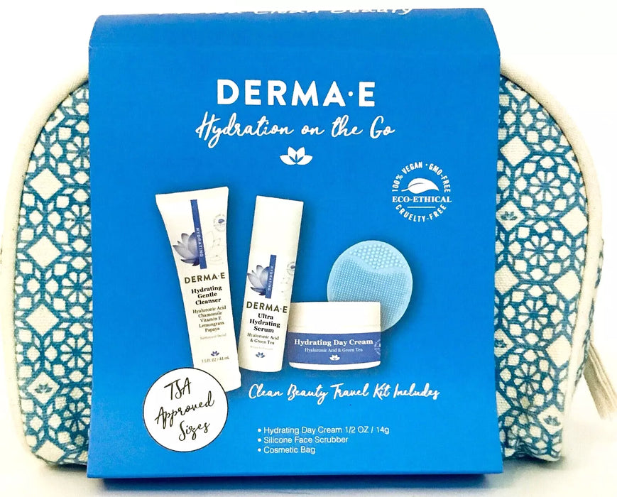 Derma E BRIGHTEN GO Cosmetic Bag Travel Set