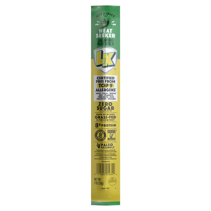 Lorissa's Kitchen Premium Grass-Fed & Finished Beef Jerky Snack Sticks 1-Pack Jalapeño Flavor