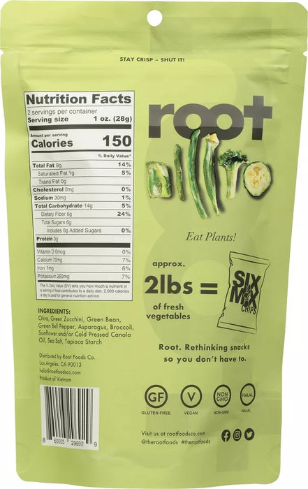 Root Foods Chips Six Mix Sea Salt 2.5 Oz