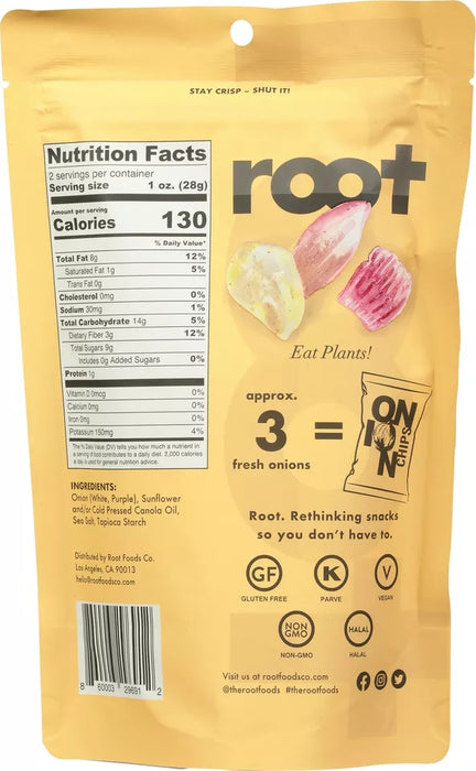 Root Foods Chips Root Onion Sea Salt 2 OZ