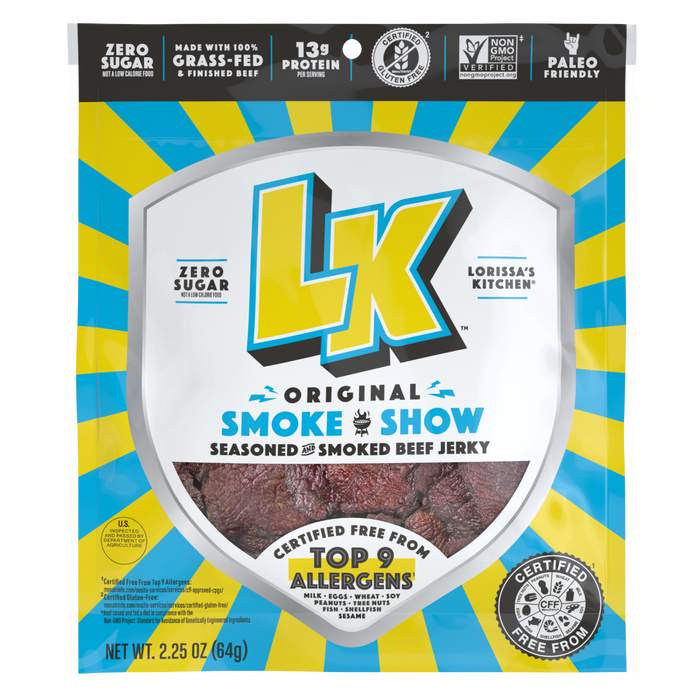 Lorissa's Kitchen Premium Grass-Fed & Finished Beef Jerky Original Smoked Flavor